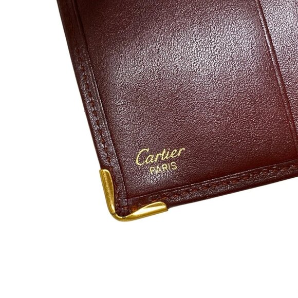 Cartier Must Line - Bordeaux Leather Bifold Wallet 118-081125 - Picture 9 of 9